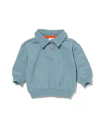 HEMA Hema baby sweater met polokraag blauw (blauw) aanbieding