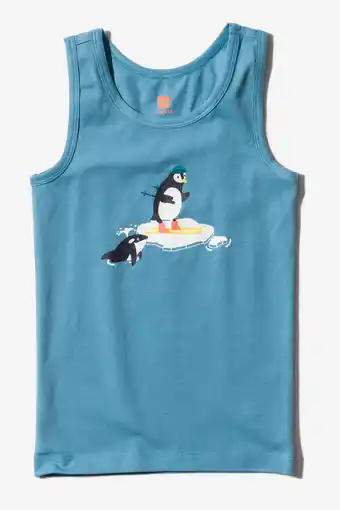 HEMA Hema kinder hemden katoen/stretch pooldieren - 2 stuks middenblauw (middenblauw) aanbieding