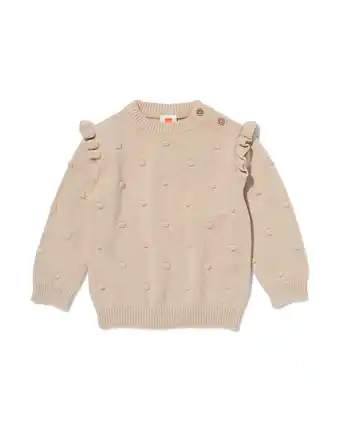 HEMA Hema baby trui structuur zand (zand) aanbieding