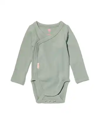 HEMA Hema meegroei overslagbody rib met bamboe stretch lichtgroen (lichtgroen) aanbieding