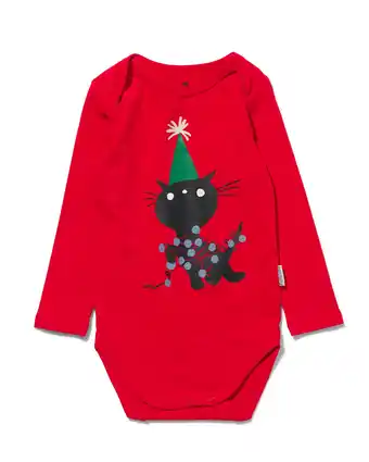 HEMA Hema siepie kerst body met stretch rood (rood) aanbieding