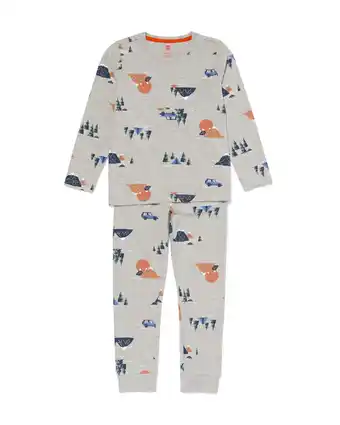 HEMA Hema kinder pyjama avontuur grijsmelange (grijsmelange) aanbieding