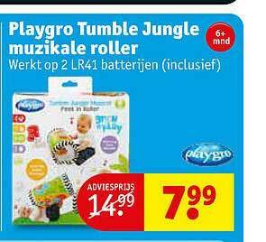 Kruidvat Playgro Tumble Jungle Muzikale Roller aanbieding