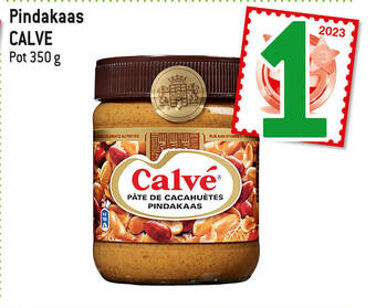 Louis Delhaize Pindakaas CALVE Pot 350 g aanbieding