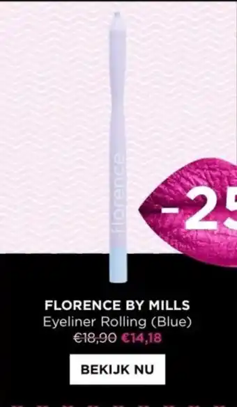 ICI PARIS XL FLORENCE BY MILLS Eyeliner Rolling (Blue) aanbieding