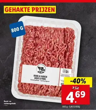 Lidl Rund- en varkensgehakt aanbieding