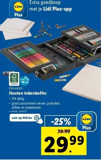 Lidl Houten tekenkoffer aanbieding