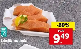 Lidl Zalmfilet met huid aanbieding
