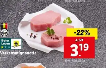 Lidl Varkensmignonette aanbieding