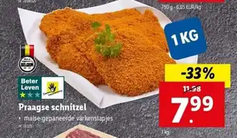 Lidl Praagse schnitzel aanbieding