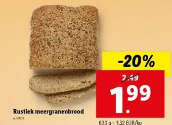 Lidl Rustiek meergranenbrood aanbieding