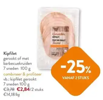 OKay Kipfilet gerookt of met barbecuekruiden 7 sneden 100 g aanbieding