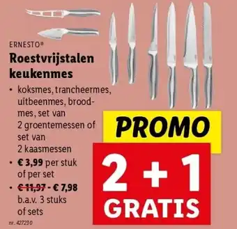 Lidl Roestvrijstalen keukenmes aanbieding