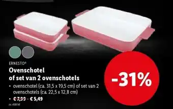Lidl Ovenschotel of set van 2 ovenschotels aanbieding