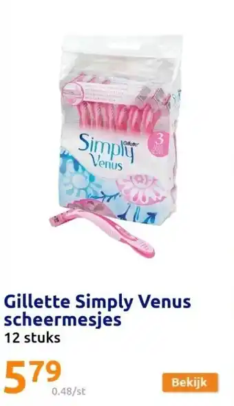 Action Gillette simply venus scheermesjes aanbieding