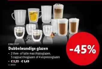 Lidl Dubbelwandige glazen aanbieding