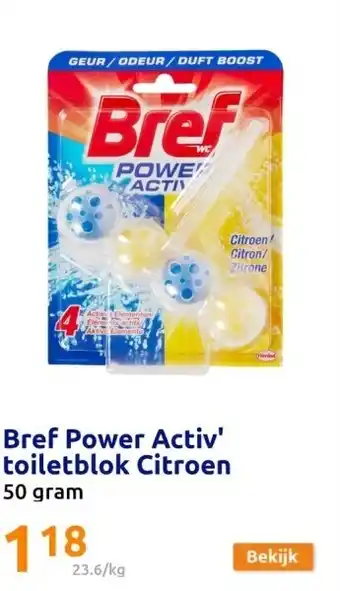 Action Bref power activ' toiletblok citroen aanbieding