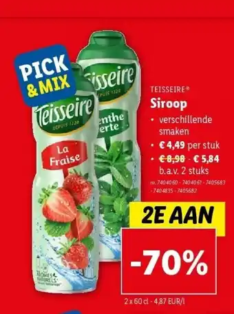 Lidl Siroop aanbieding