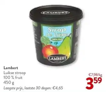 Lambert luikse stroop 100 % fruit 450 g