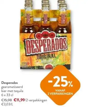 Desperados gearomatiseerd bier met tequila 6 x 33 cl