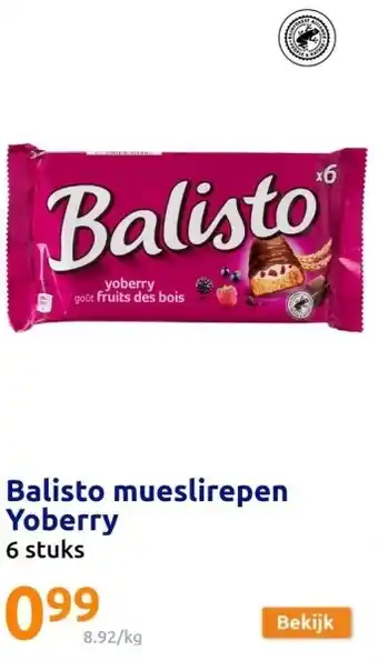 Action Balisto mueslirepen yoberry aanbieding