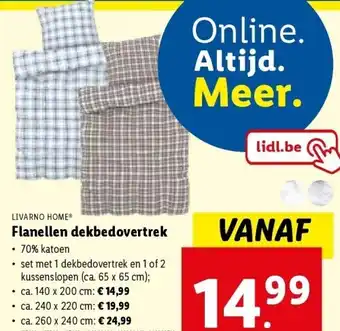 Lidl Flanellen dekbedovertrek aanbieding