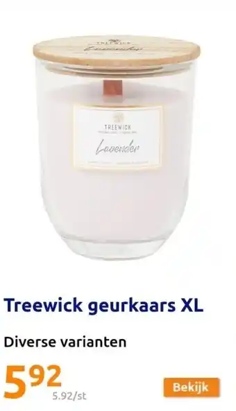 Action Treewick geurkaars xl aanbieding