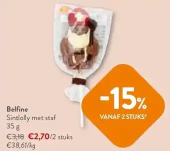 Belfine sintlolly met staf 35 g