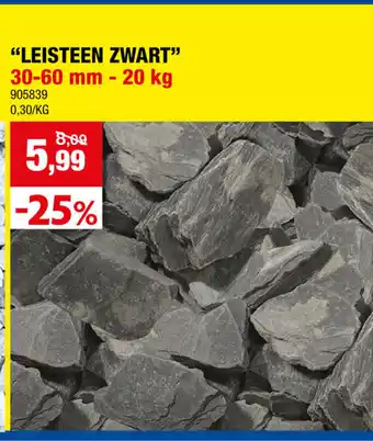 Hubo Leisteen Zwart aanbieding