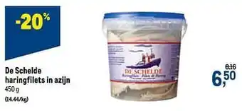 De schelde haringfilets in azijn 450 gram
