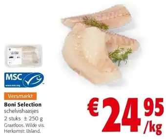 Colruyt Boni selection schelvishaasjes aanbieding