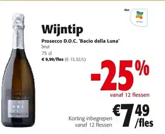 Colruyt Prosecco d.o.c. 'bacio della luna' brut 75 cl aanbieding