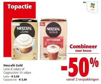 Colruyt Nescafé gold latte 8 zakjes of cappuccino 10 zakjes aanbieding