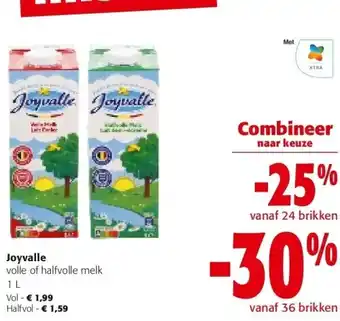 Colruyt Joyvalle volle of halfvolle melk 1 l aanbieding