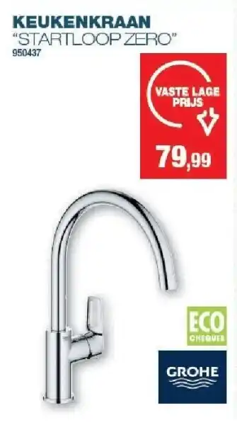 Hubo Keukenkraan startloop zero aanbieding