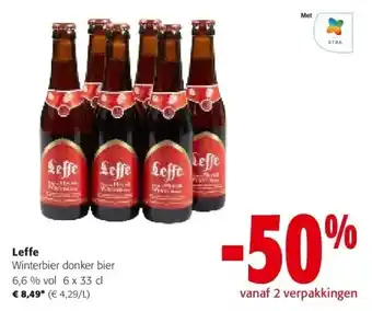 Colruyt Leffe winterbier donker bier 6,6 % vol 6 x 33 cl aanbieding