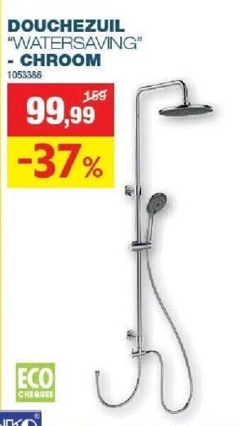 Hubo Douchezuil watersaving chroom aanbieding