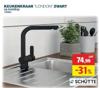 Hubo Keukenkraan london zwart aanbieding