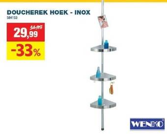 Hubo Doucherek hoek - inox aanbieding