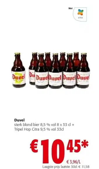 Colruyt Duvel sterk blond bier 8,5 % vol 8 x 33 cl aanbieding