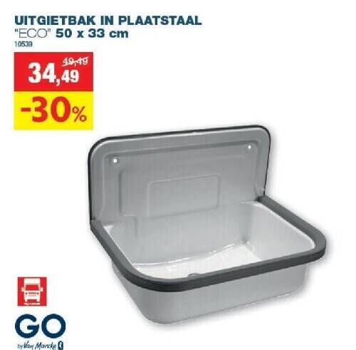 Hubo Uitgietbak in plaatstaal aanbieding