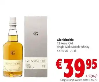 Colruyt Glenkinchie 12 years old single malt scotch whisky 43 % vol 70 cl aanbieding
