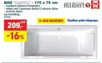 Hubo Bad square - 170 x 75 cm aanbieding