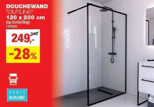 Hubo Douchewand outline aanbieding