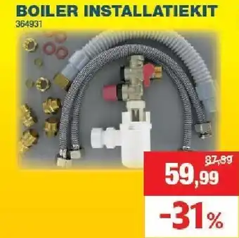 Hubo Boiler installatiekit aanbieding