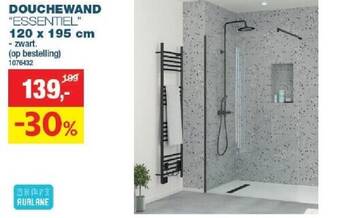 Hubo Douchewand essentiel aanbieding