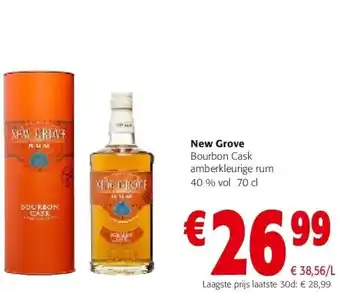 New grove bourbon cask amberkleurige rum 40 % vol 70 cl