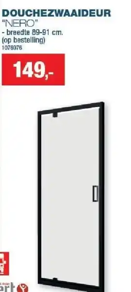 Hubo Douchezwaaideur nero aanbieding