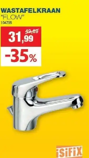 Hubo Wastafelkraan flow aanbieding