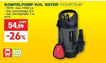 Hubo Dompelpomp vuil water pow67906 aanbieding